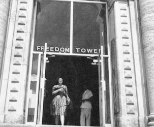 Freedom Tower entrance, June 29, 1962