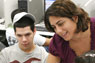 Professor María Alina García uses technology to teach her students.