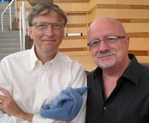 Bill Gates, co-chair of the Bill and Melinda Gates Foundation, with MDC President Padrón