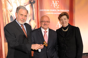 Dr. John Sexton, Dr. Eduardo J. Padrón, and Dr. Molly Corbett Broad 