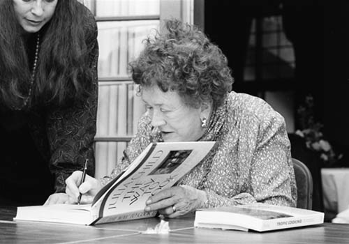 Julia Child signs her book at Miami Book Fair International in 1989