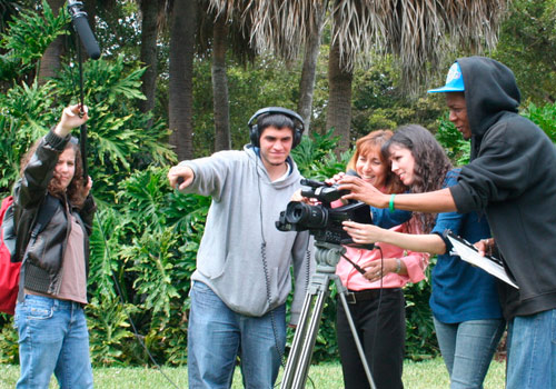 MDC film crew at work on location