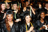 Graduates in commencement robes
