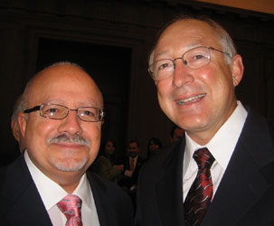 Doctor Eduardo Padron and Ken Salazar