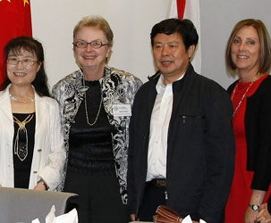 Lijun Liu, China's director general for the Department of Training and Supervision of the State Administration of Civil Service; Dr. Pamela Menke, MDC's associate provost; Mr. Yunhua Wu, China's deputy administrator of the State Administration of Civil Service, Ministry of Human Resources and Social Security; and Iliana Castillo-Frick, MDC vice provost for human resources