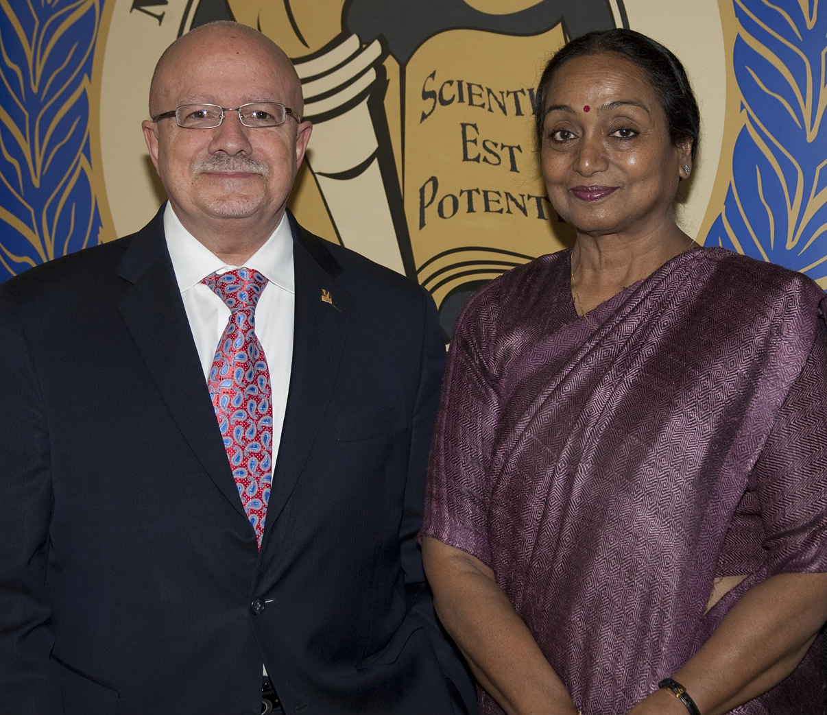 President Padrón with Meira Kumar