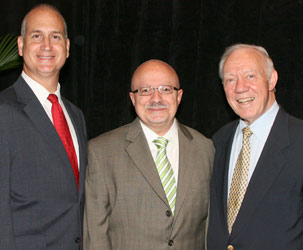 Congressman Mario Díaz-Balart (R-Fla.), MDC President Eduardo Padrón and Congressman James Oberstar (D-Minn.) 