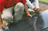 Installing solar panels at North Campus
