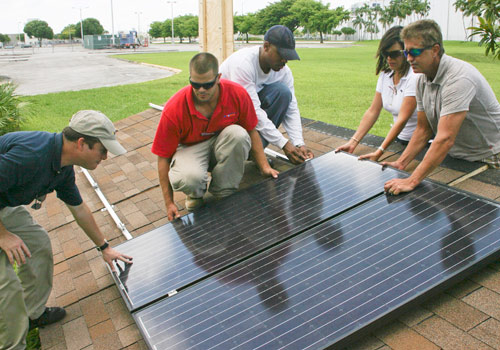 MDC students install solar panels at North Campus