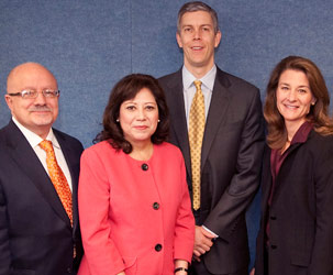 MDC President Padron, Secretary of Labor Solis, Secretary of Education Duncan, and Melinda Gates