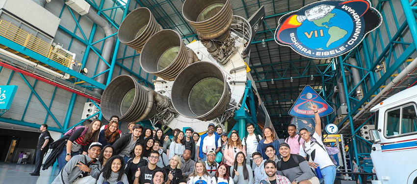 Group of Students at Kennedy Space Center
