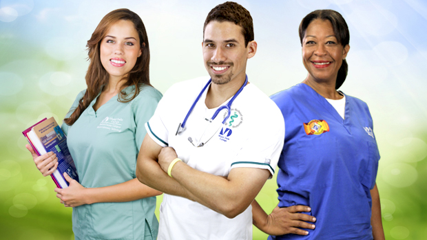 Students from various medical fields available at Medical Campus