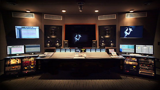 Music studio and production console