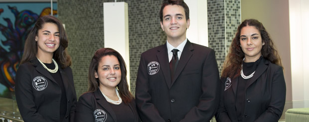 Four students pose for a picture from Student Government