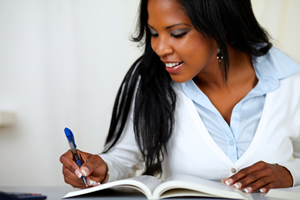 Student taking an examination
