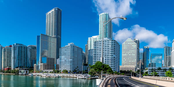 landscape photograph of high rise buildings in Brickel, FL