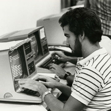 90s: Student using a PC