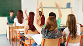 high school students in a classroom