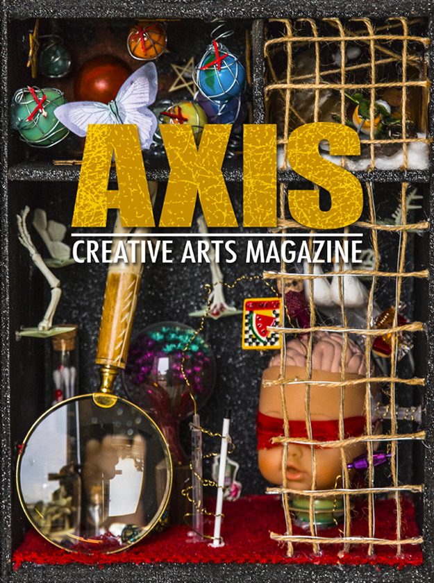 An digital abstract of a variety of objects for the cover of Axis magazine