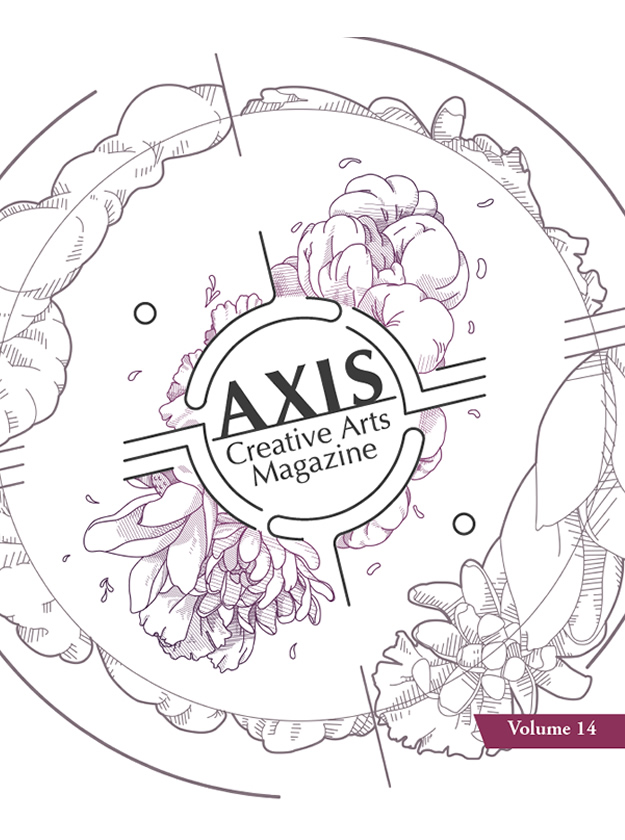 A creative circular abstract with floral elements as a cover design for a magazine