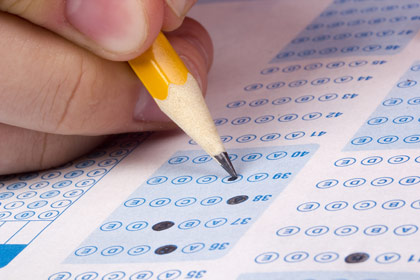 Pencil and test paper