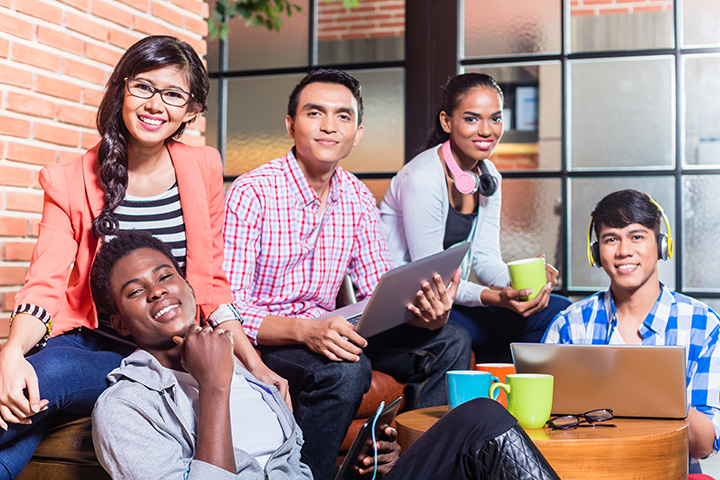 Group of International students
