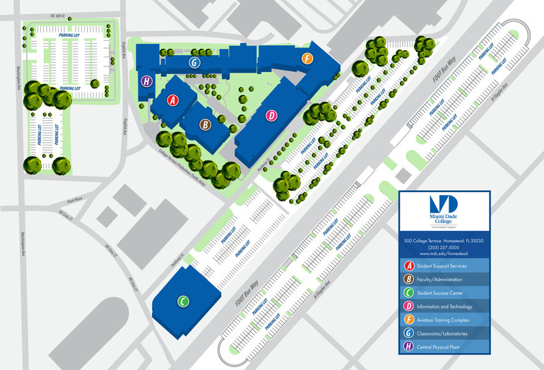 Campus Map And Directions Homestead Campus Miami Dade College
