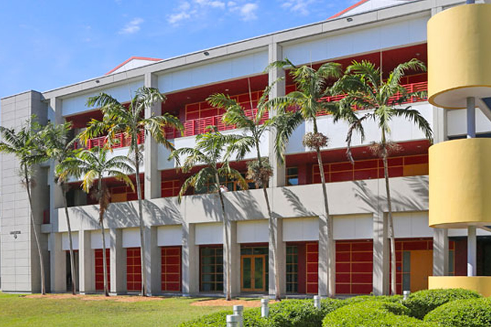 A front view of the Homestead Campus