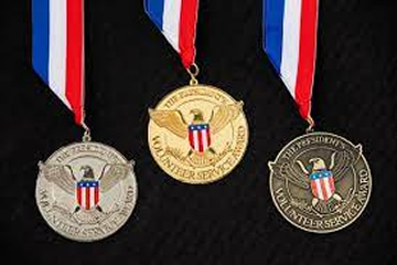 Three Service medals shown