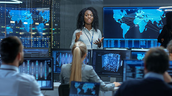 Woman making a presentation