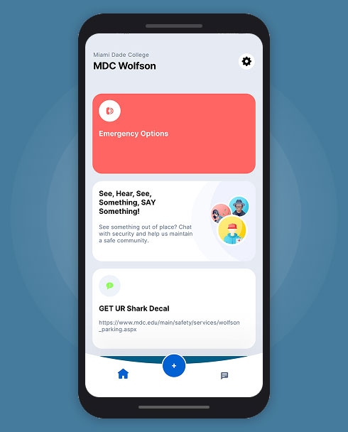 MDC LiveSafe App Interface