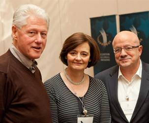 Former U.S. President Bill Clinton, Cherie Blair, MDC President Padrón