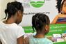 Children picking out free books