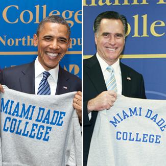 President Barack Obama and Mitt Romney