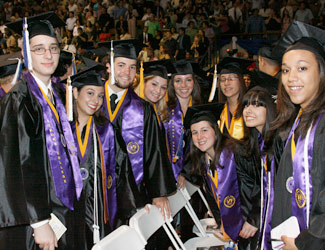 Graduates celebrate commencement.
