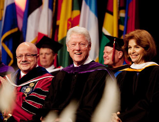 President Clinton at commencement