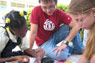 Students in The Honors College tutor a local elementary school student.