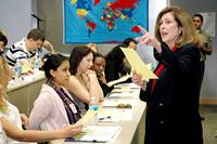 MDC English Professor Maureen O'Hara directs the annual Fulbright Gateway Orientation