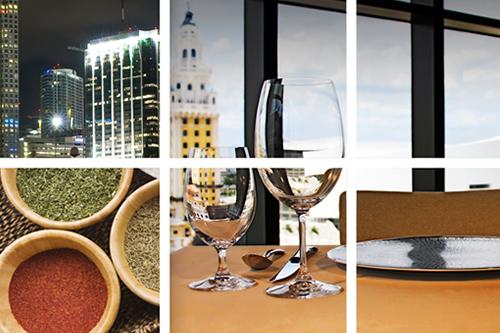Collage of new restaurant at MCI
