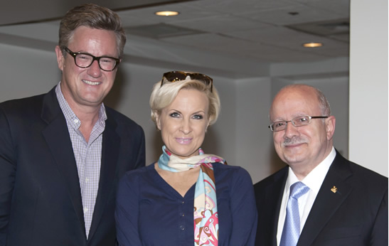 Joe Scarborough, Mika Brzezinski and President Padrón 