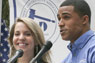 Students Paula Barbieri and Brandon Janvion