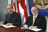 Dr. Ridha M. Al-Khayyat, the director of Kuwait’s Institute for Banking Studies, with MDC President Dr. Eduardo J. Padrón