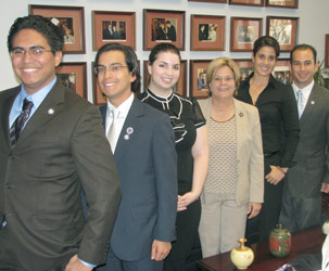 Students with U.S. Rep. Ileana Ros-Lehtinen 