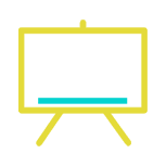 Icon of a presentation board