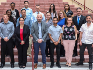 group of faculty at the Wolfson campus