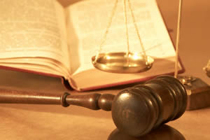 gavel and an open book
