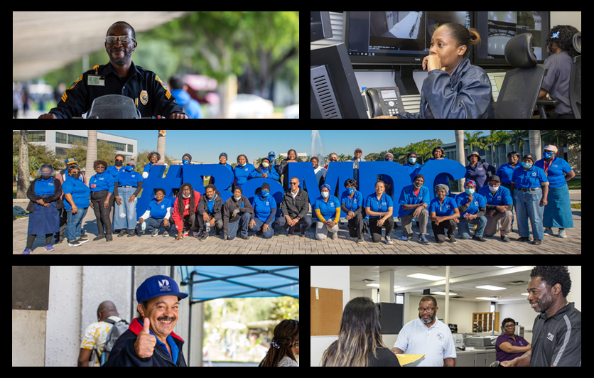 A collage of staff members from departments under Campus Support Services