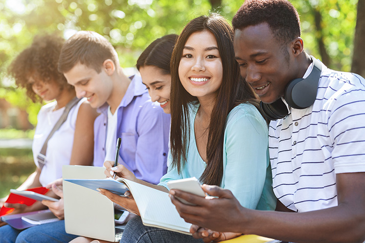 image of students reading textbooks