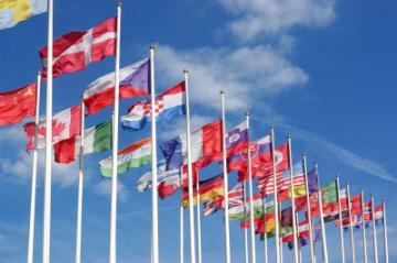 row of international flags