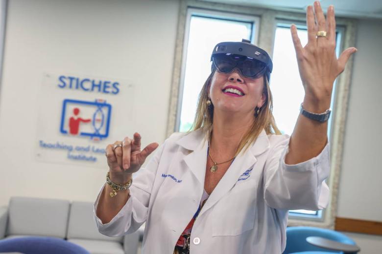 Teacher using VR